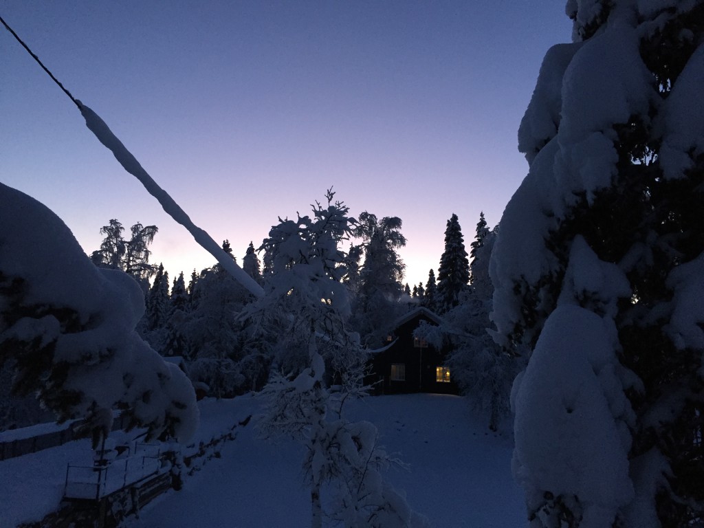 Endelig fremme ved DNTs hytte Katnosdammen